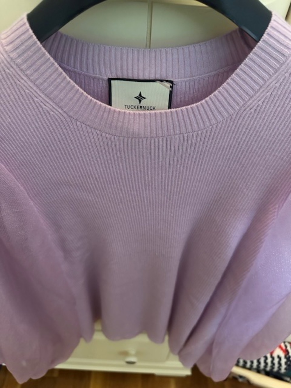 Tuckernuck Lavender Scoopneck Crew Sweater